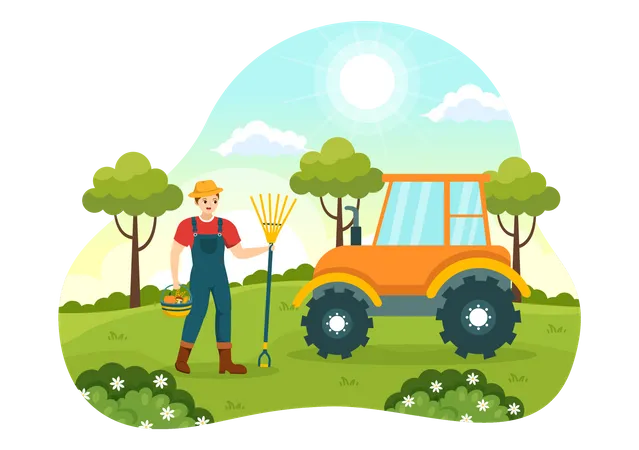 Harvest Season  Illustration