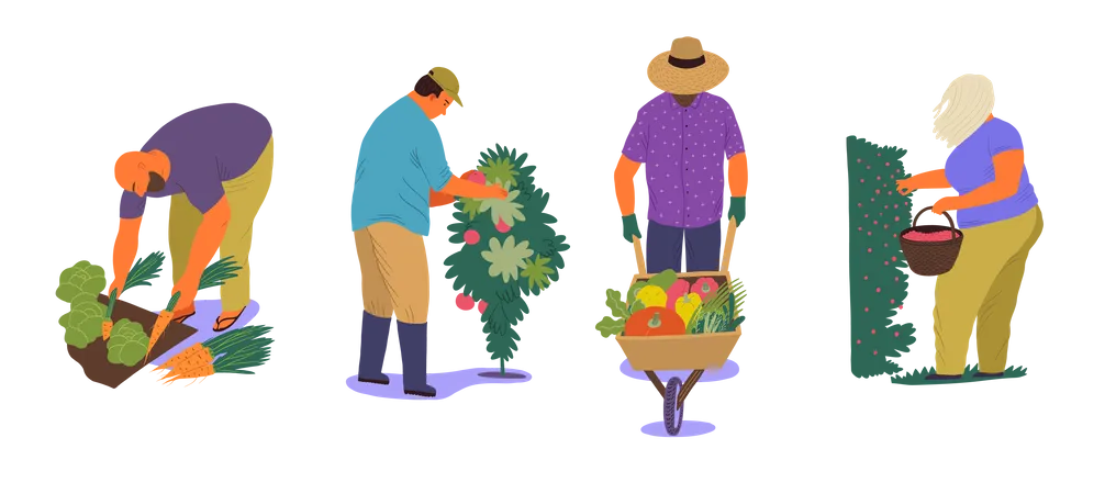 Harvesting people Illustration