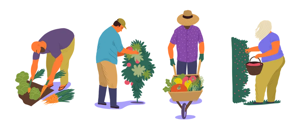 Harvesting people  Illustration