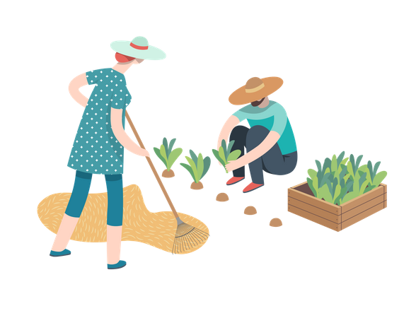 Harvesting people  Illustration