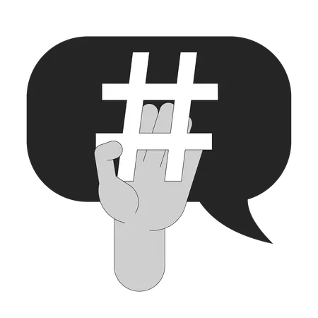 Hashtag dans le marketing numérique  Illustration