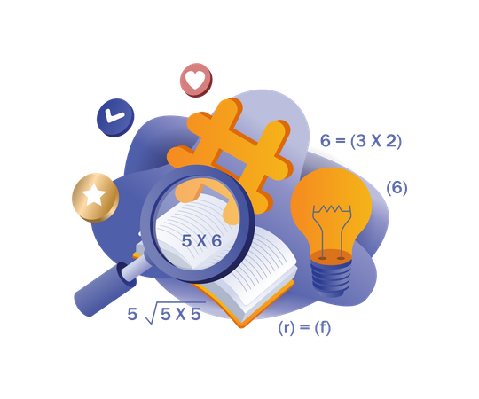 Hashtag idea formula for digital marketing strategy Illustration