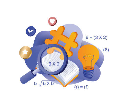 Hashtag idea formula for digital marketing strategy  Illustration