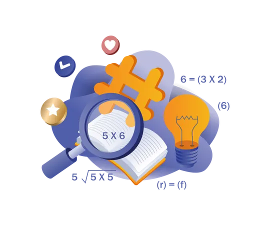 Hashtag idea formula for digital marketing strategy  Illustration