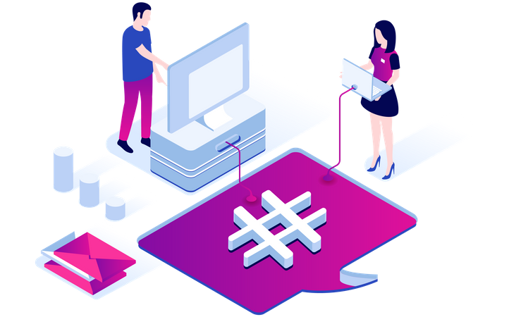 Hashtag promotion  Illustration