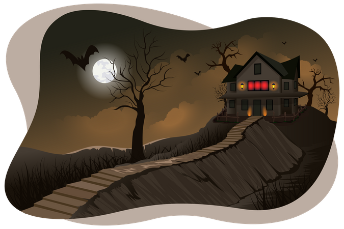Haunted house Illustration