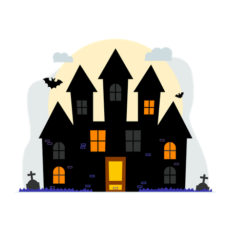 Haunted House  Illustration