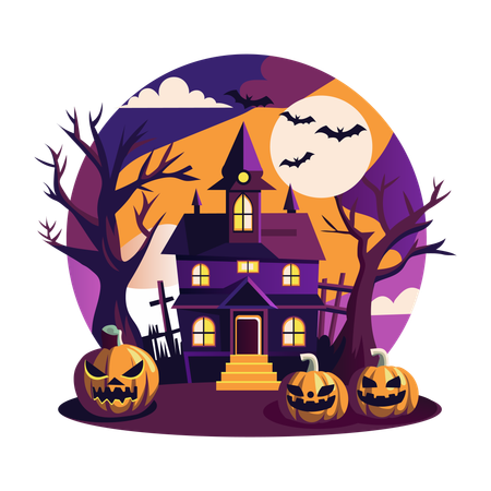 Haunted House  Illustration