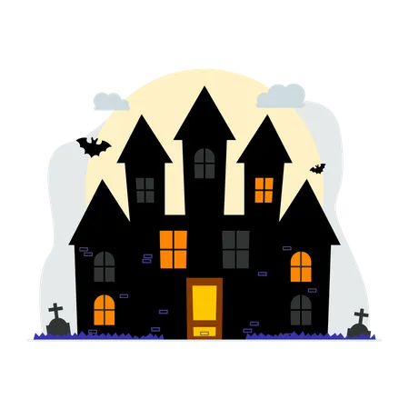 Haunted House  Illustration