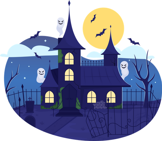 Haunted house  Illustration