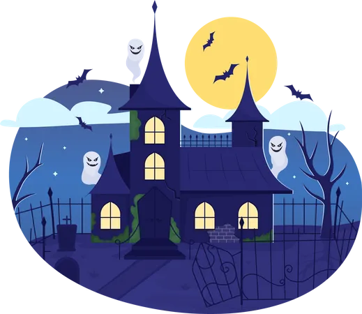 Haunted house  Illustration