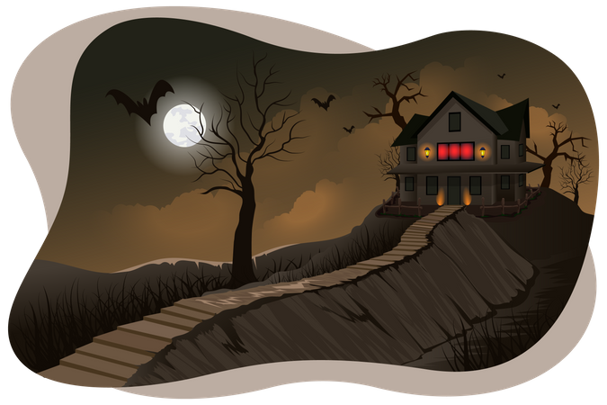 Haunted house  Illustration