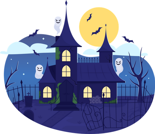 Haunted house  Illustration