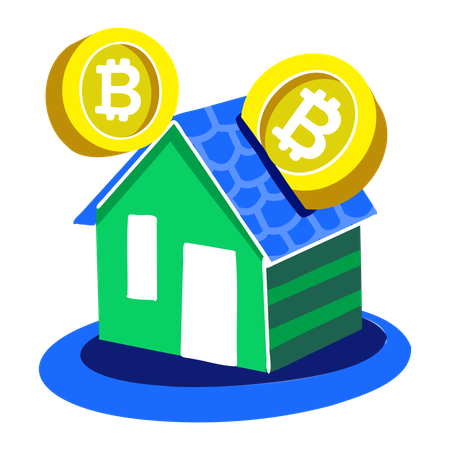 Haus Bitcoin  Illustration