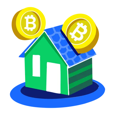 Haus Bitcoin  Illustration