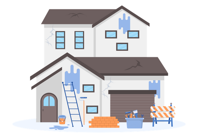 Hausrenovierung  Illustration