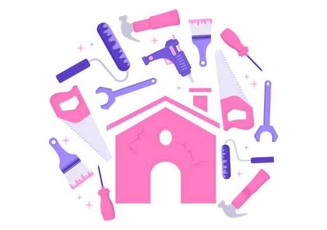 Hausrenovierungsservice  Illustration