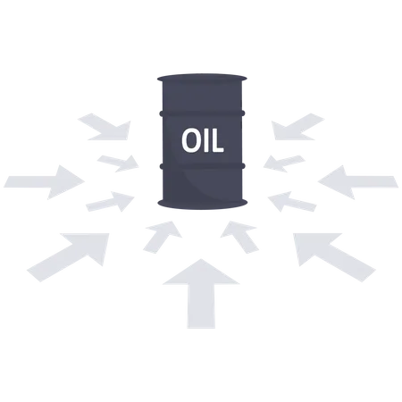 Le prix du pétrole augmente  Illustration