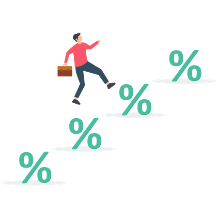 Hausse des taux d'intérêt  Illustration