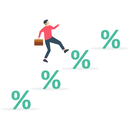 Hausse des taux d'intérêt  Illustration