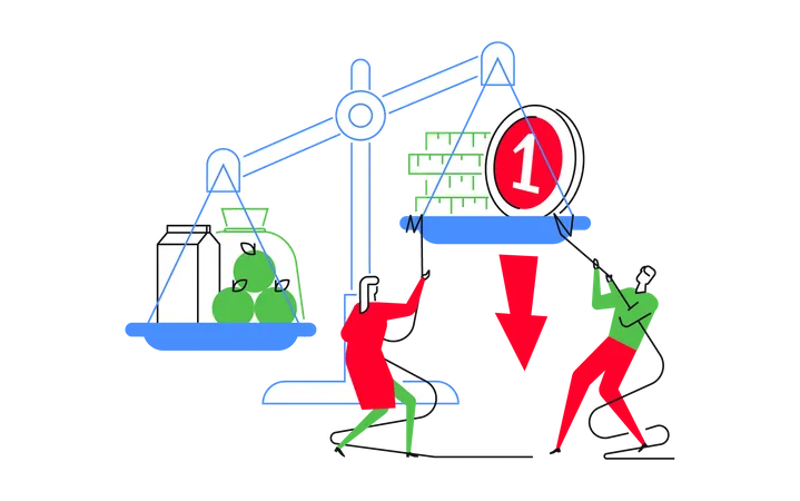 Hausse des prix des denrées alimentaires  Illustration