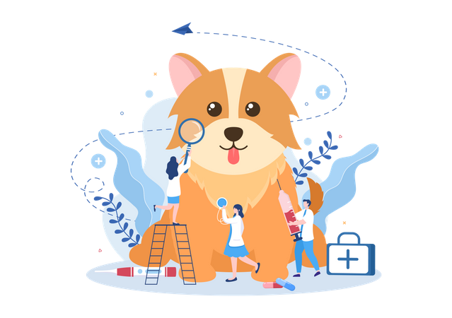 Tierklinik für Haustiere  Illustration
