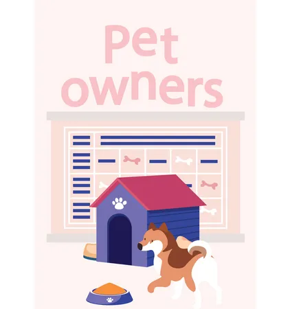 Futterplan für Haustiere  Illustration