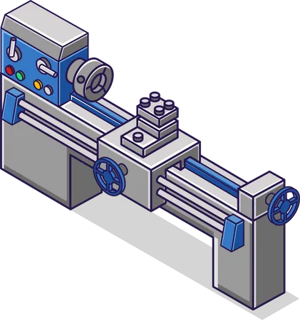 Haute technologie de l'industrie du tour CNC  Illustration