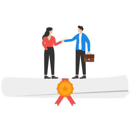 Having a job certificate helps to gain a new contract more easily  Illustration