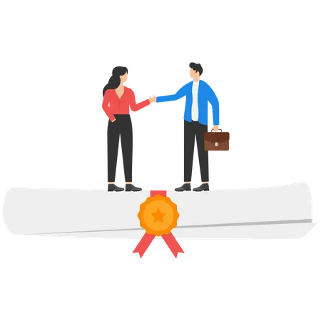 Having a job certificate helps to gain a new contract more easily  Illustration