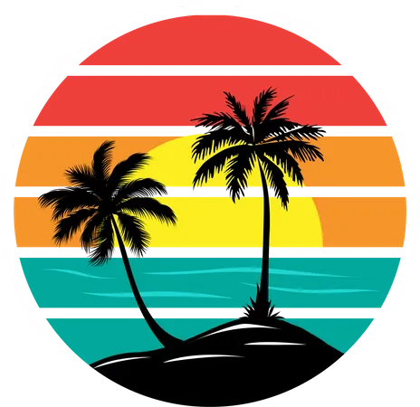 Hawaii beach  Illustration