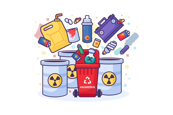 Hazardous Waste Recycling  Illustration