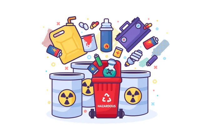Hazardous Waste Recycling  Illustration