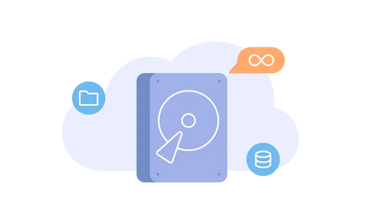 HD disk storage  Illustration