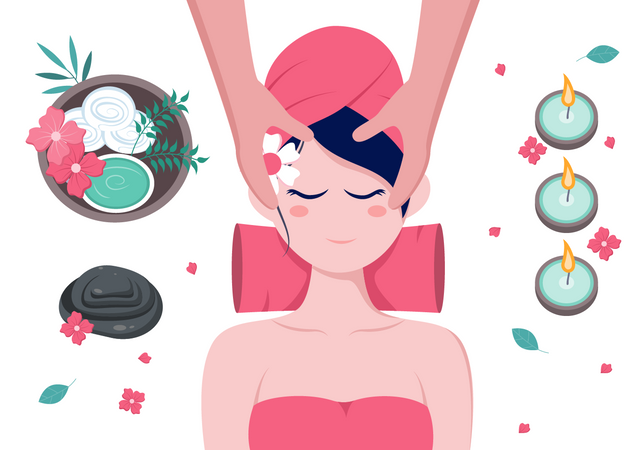 Head Massage  Illustration