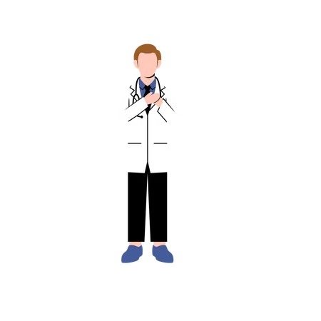 Male Doctor Character Illustration