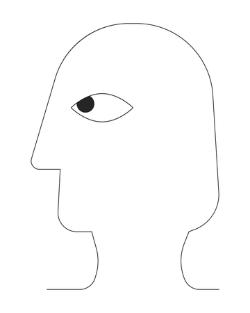 Head silhouette profile  Illustration