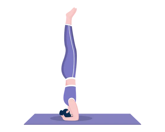 Headstand pose  Illustration