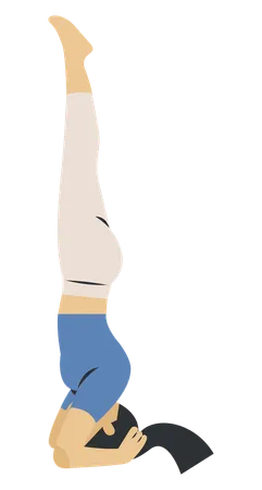 Headstand Yoga  Illustration