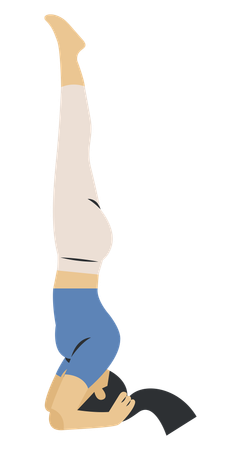 Headstand Yoga  Illustration