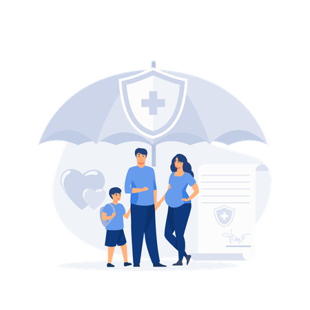 Health and life insurance  Illustration