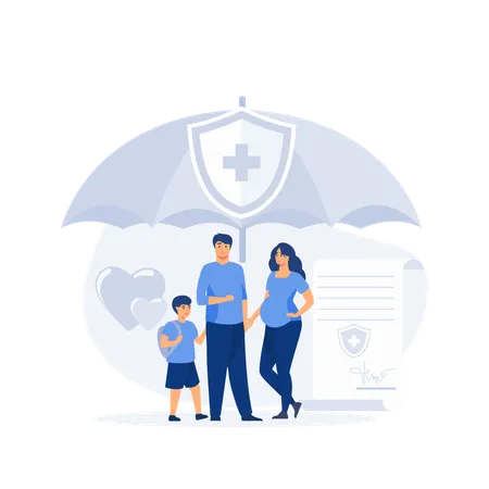 Health and life insurance  Illustration