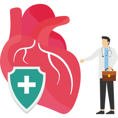Health And Medicine Protect Heart Heart Disease Illustration