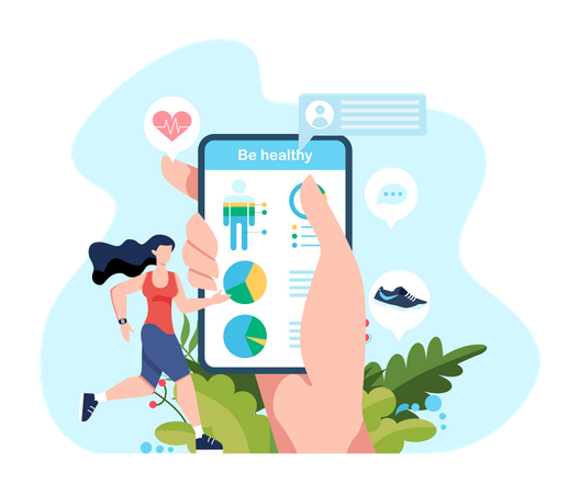 Health App  Illustration