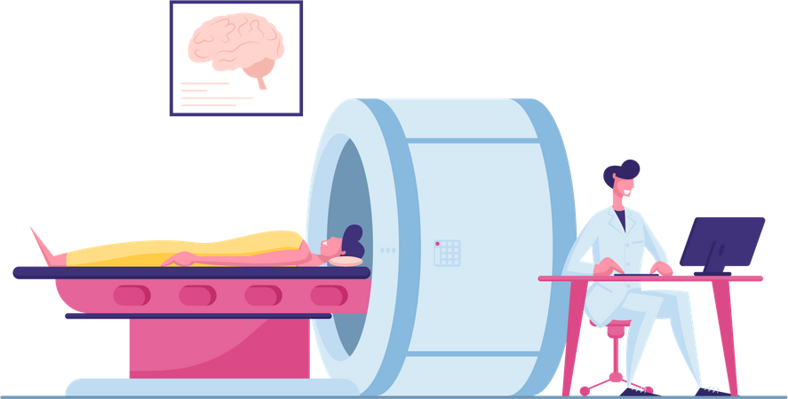 Health Care Check Up in Hospital  イラスト