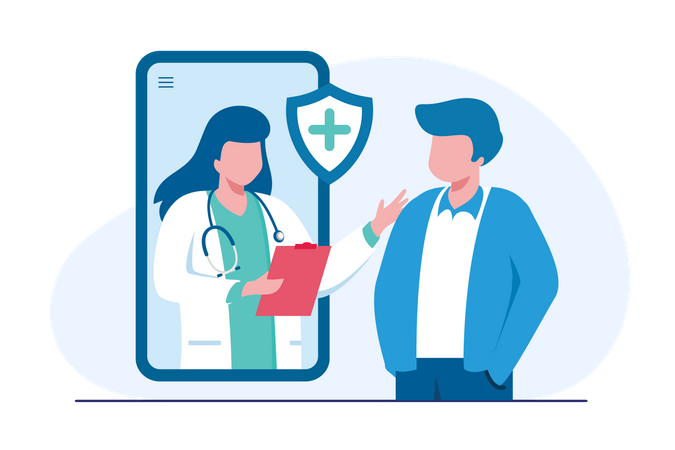 Health checkup appointment Illustration