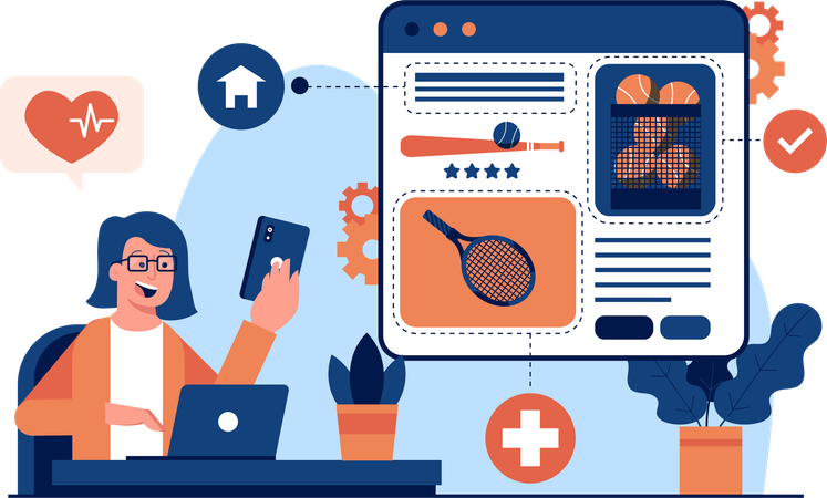 Health Consultant Apps  Illustration