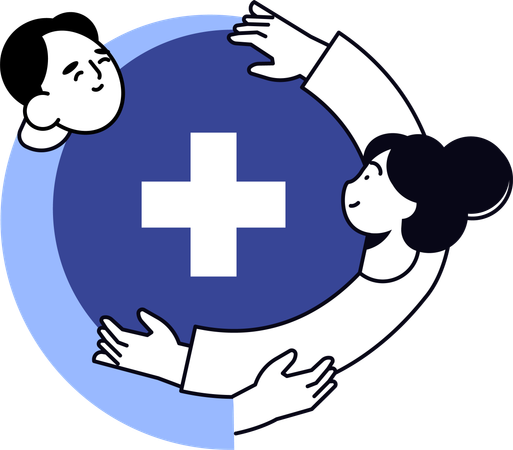 Health couple  Illustration
