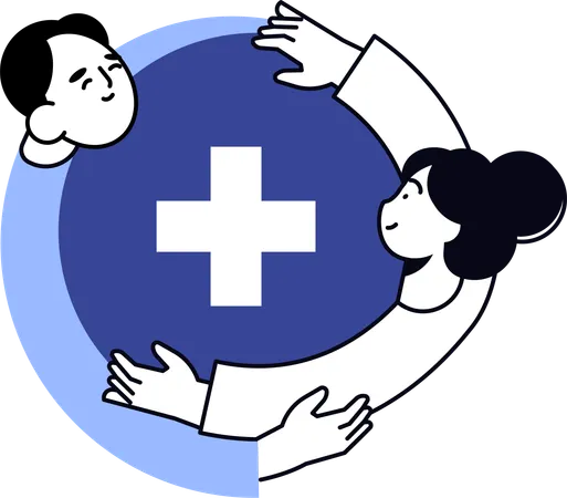 Health couple  Illustration