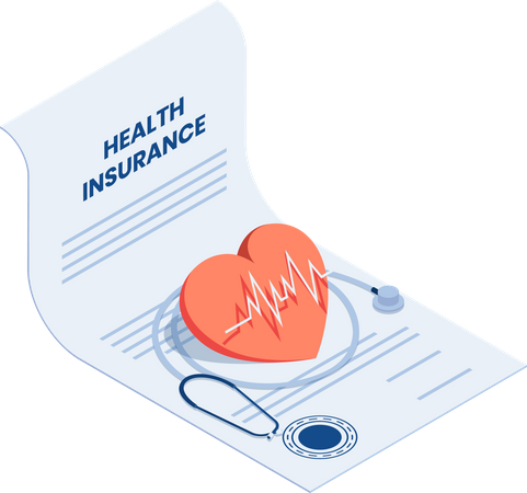 Health insurance contract Illustration